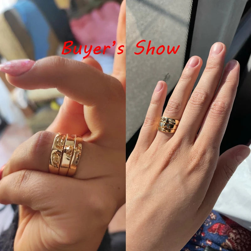 Anillo Vintage Dorado con Diseño de Ojo