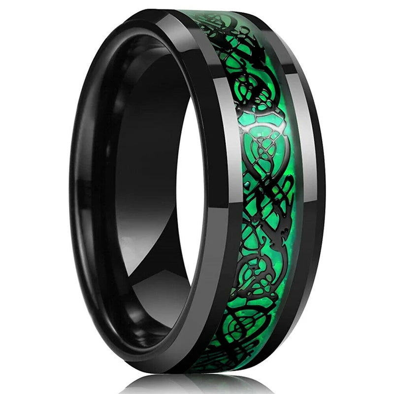 Anillo Plateado Mate de Acero de 8 mm