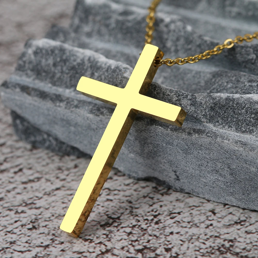 Collar Clásico con Cruz Antigua de Doble Cara