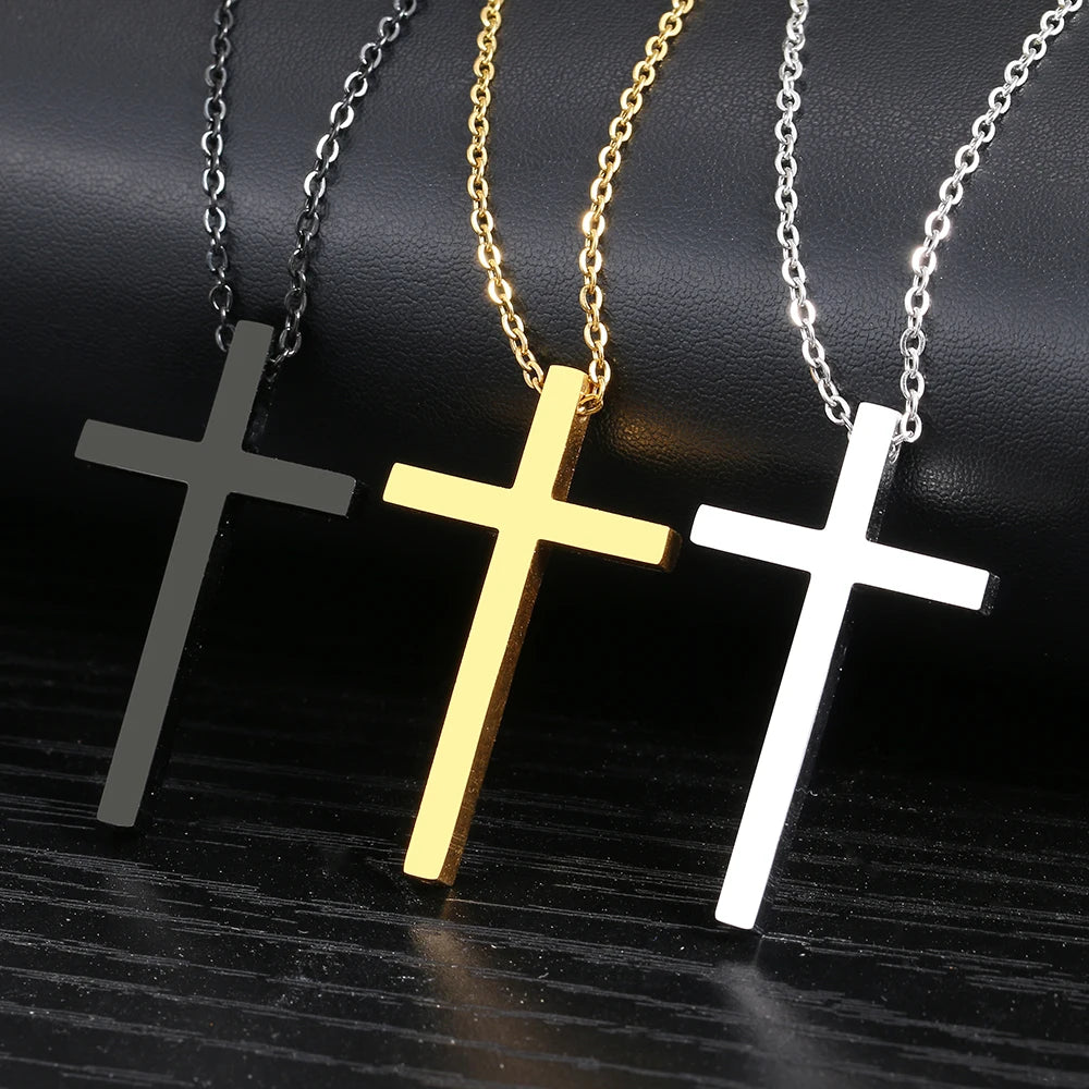 Collar Clásico con Cruz Antigua de Doble Cara