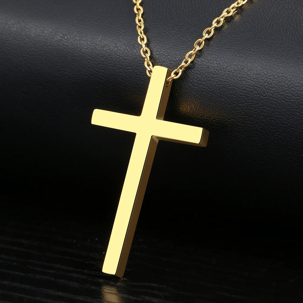 Collar Clásico con Cruz Antigua de Doble Cara