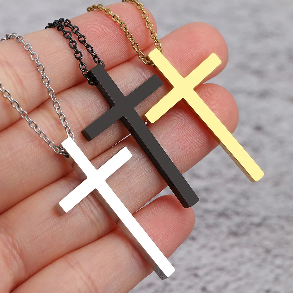 Collar Clásico con Cruz Antigua de Doble Cara