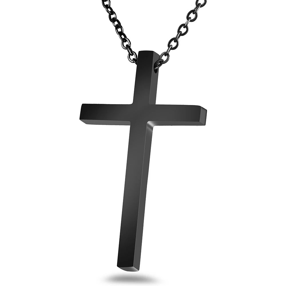 Collar Clásico con Cruz Antigua de Doble Cara