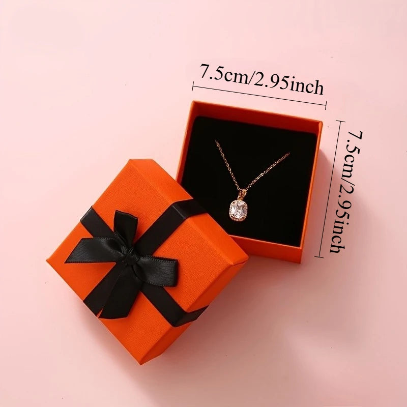 2pcs Compact Gift Box with Dimensions, Designed in A Square Shape for Events, Suitable for Displaying Jewelry
