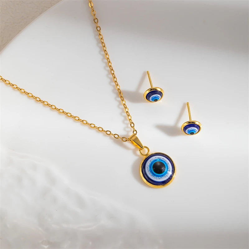 Conjunto de Acero con Ojo Turco y Sol
