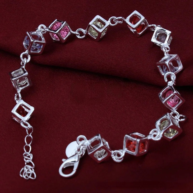 Pulsera de Plata 925 con Celosía de Circón