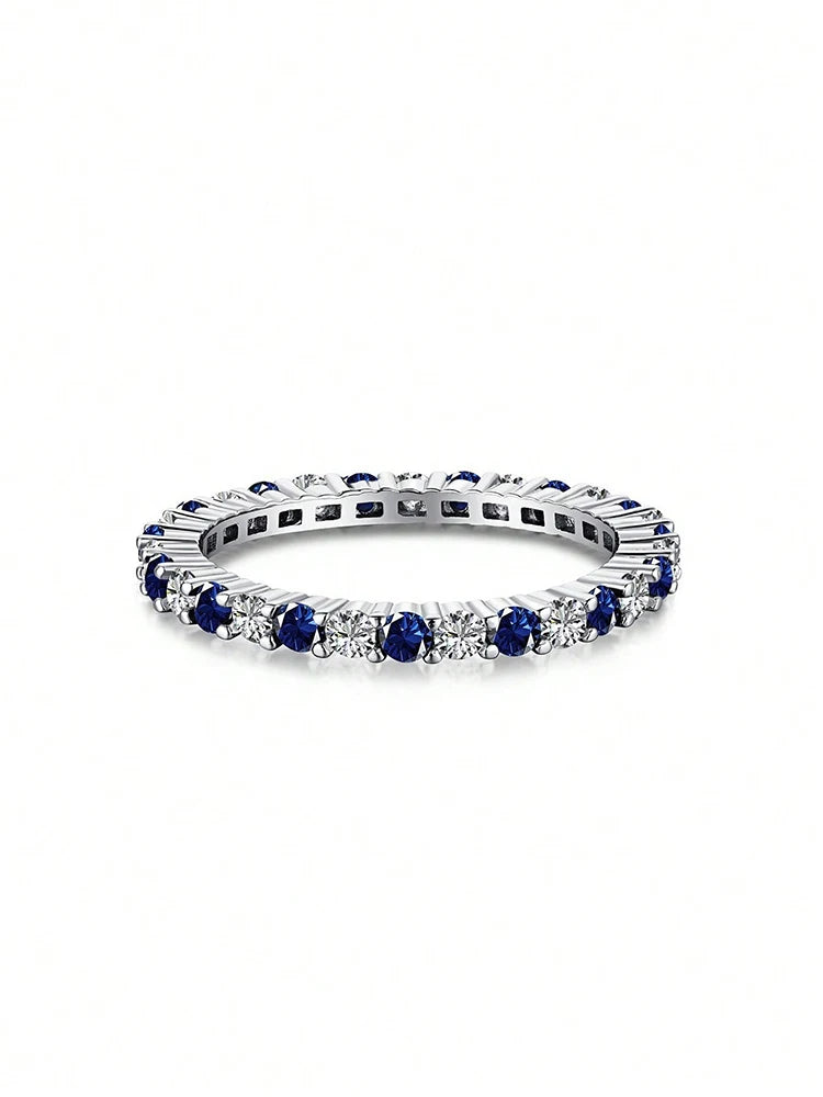 Anillo Apilable de Plata 925 con Circonitas