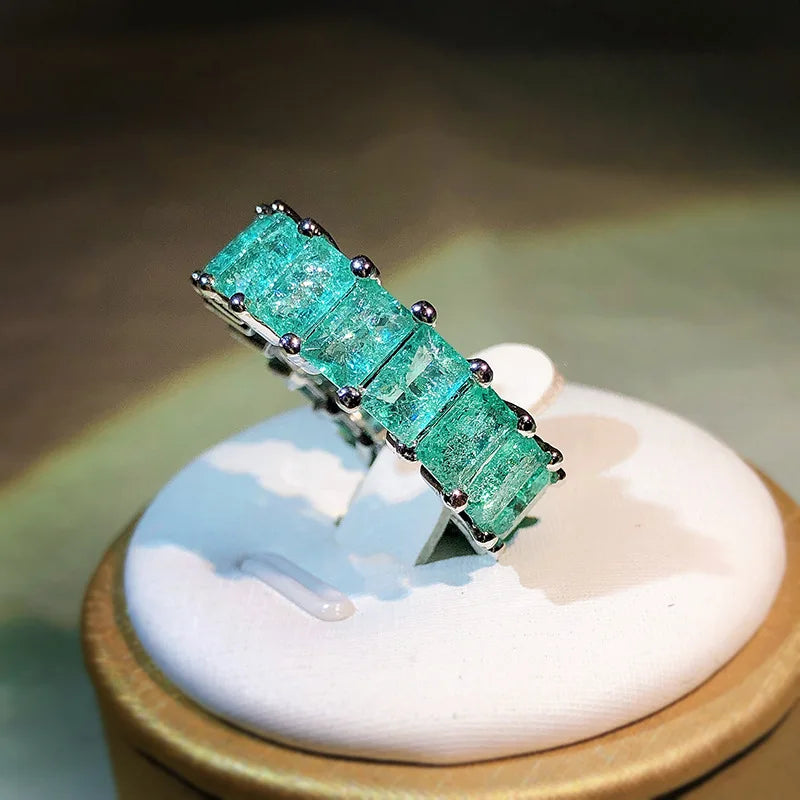 Anillo Princesa de Plata 925 con Piedra Paraíba