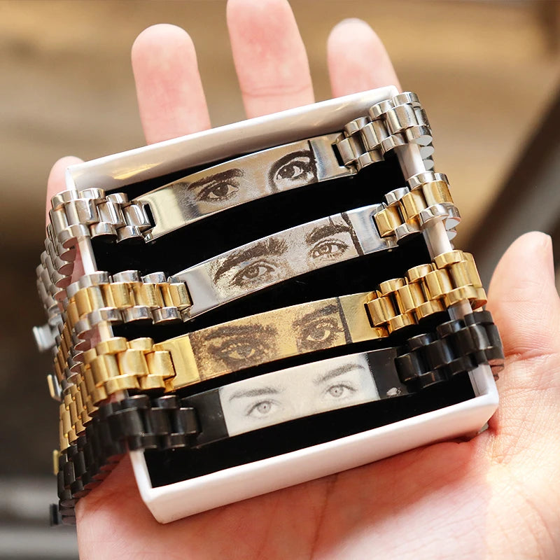 Pulsera Grabada Personalizada con Foto de Ojo