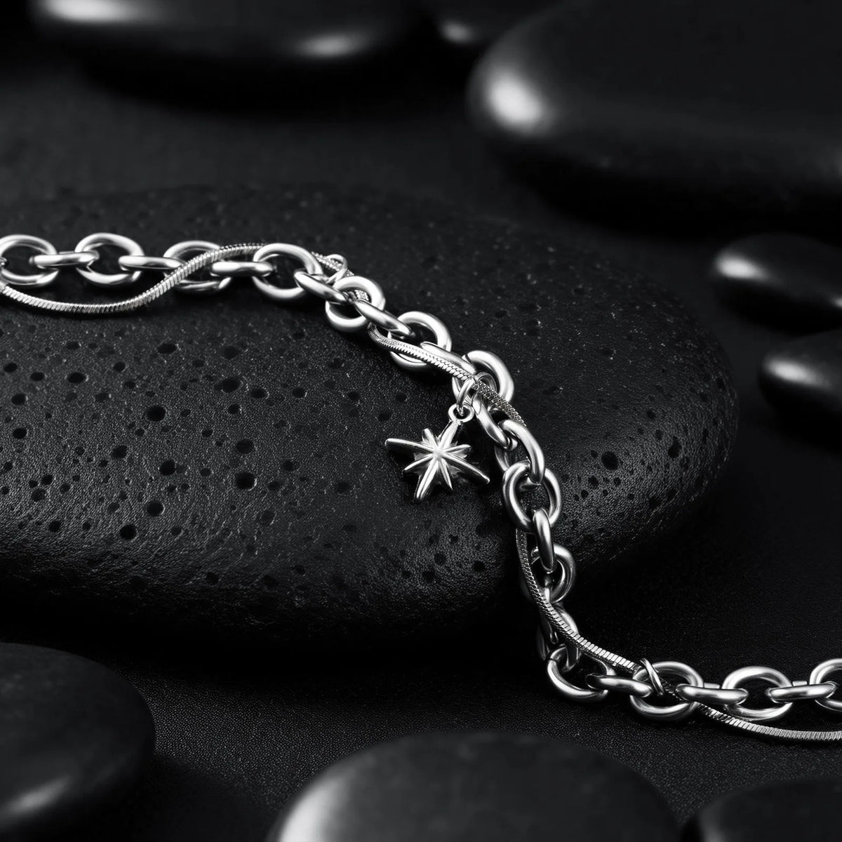 Pulsera Minimalista de Acero en Capas