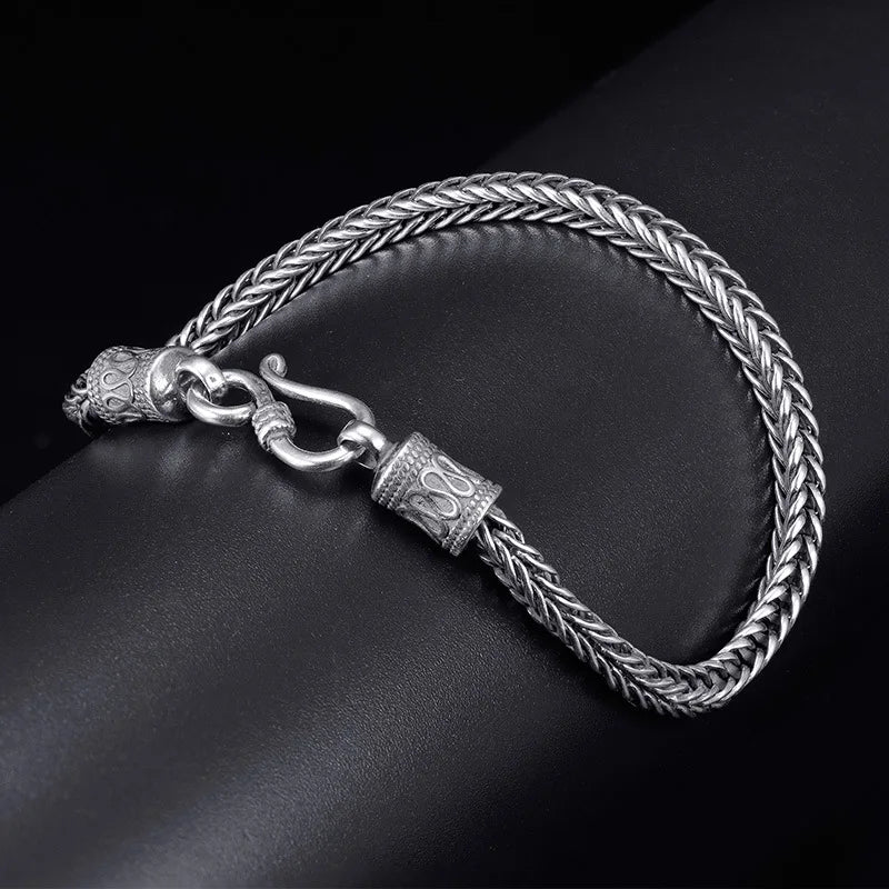 Pulsera Retro Clásica de Plata 925