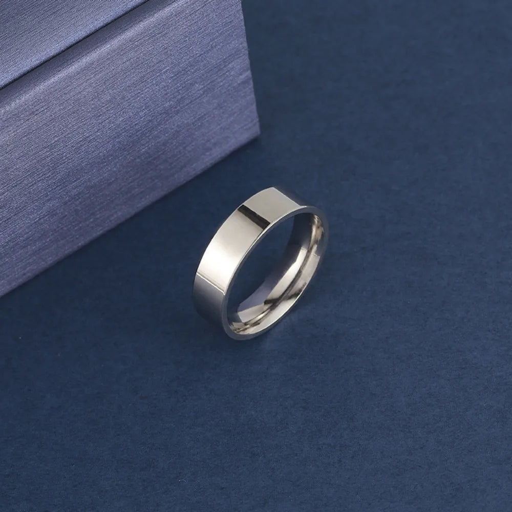 Anillo Negro Mate de Acero