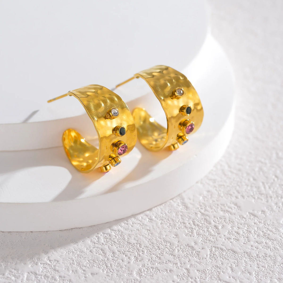 Anillo Vintage Dorado de Colores