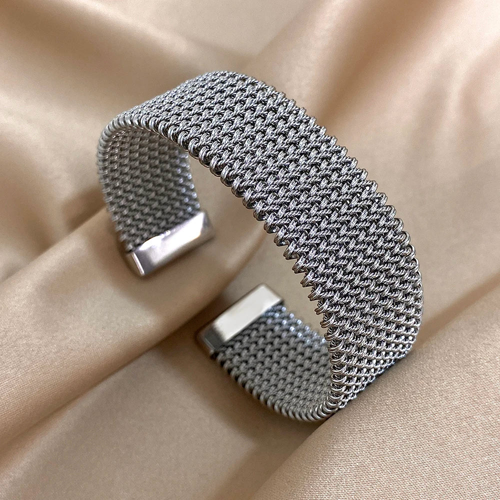 Brazalete Vintage de Malla Trenzada