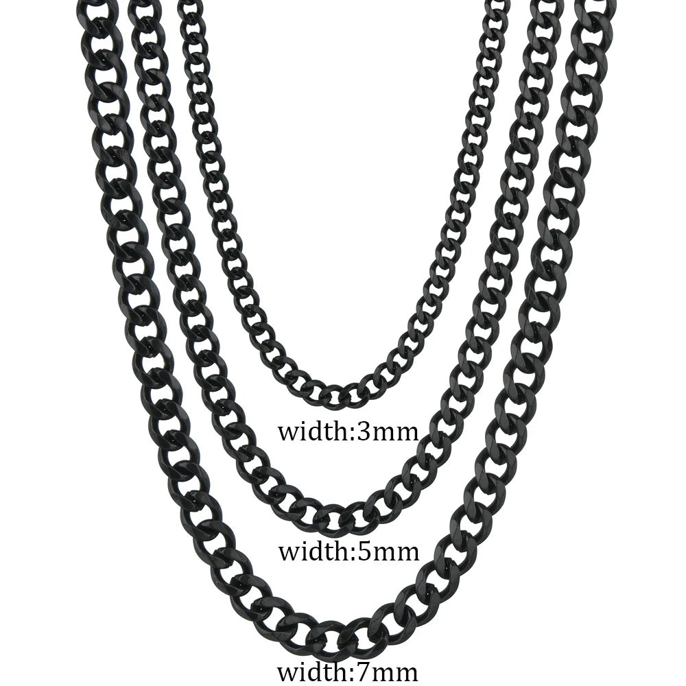 Collar de Cadena Cubana de Acero