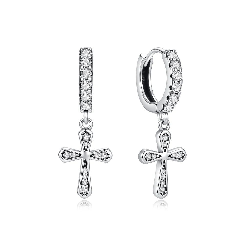 Aros de Corazón de Plata 925 en Oro Rosa