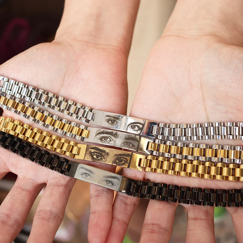 Pulsera Grabada Personalizada con Foto de Ojo