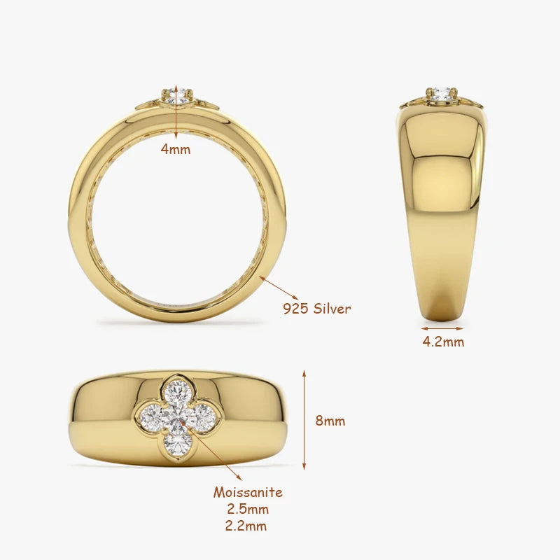Anillo Brutalista Geométrico