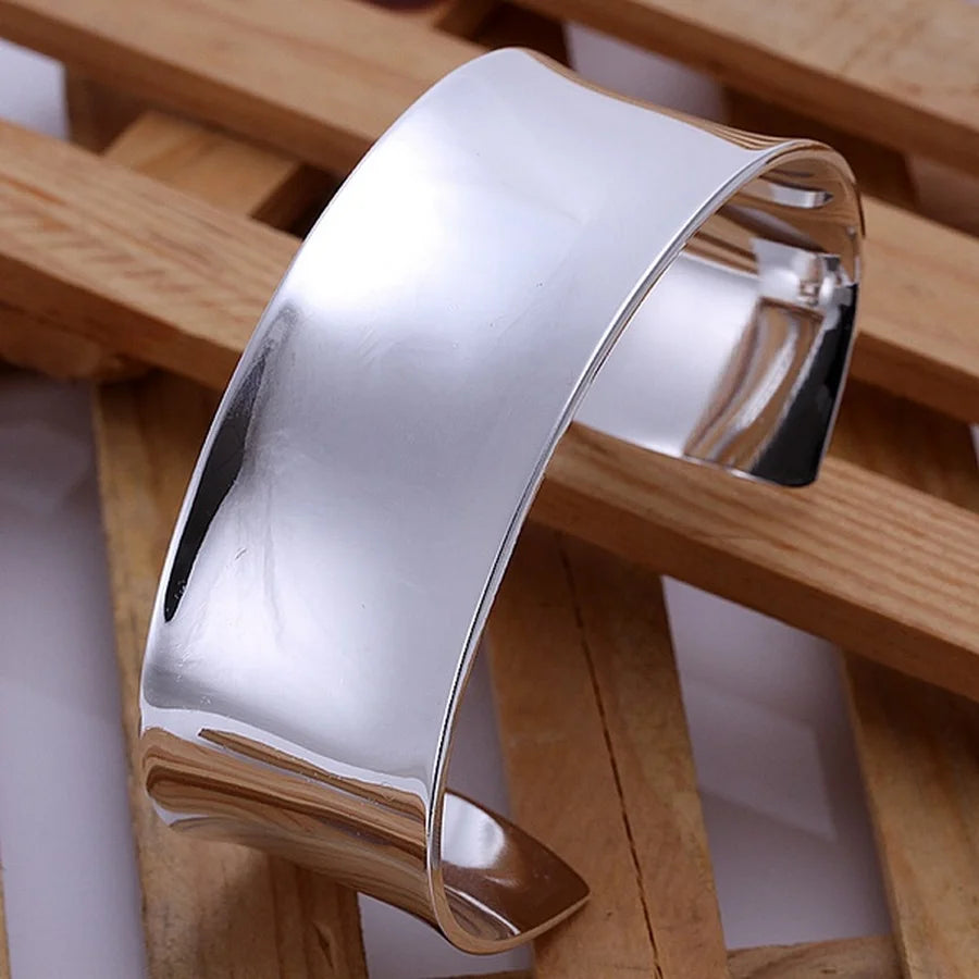 Brazalete Liso de Plata 925