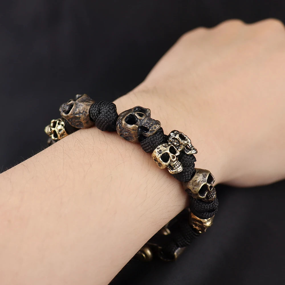 Pulsera Ajustable Vintage con Calavera