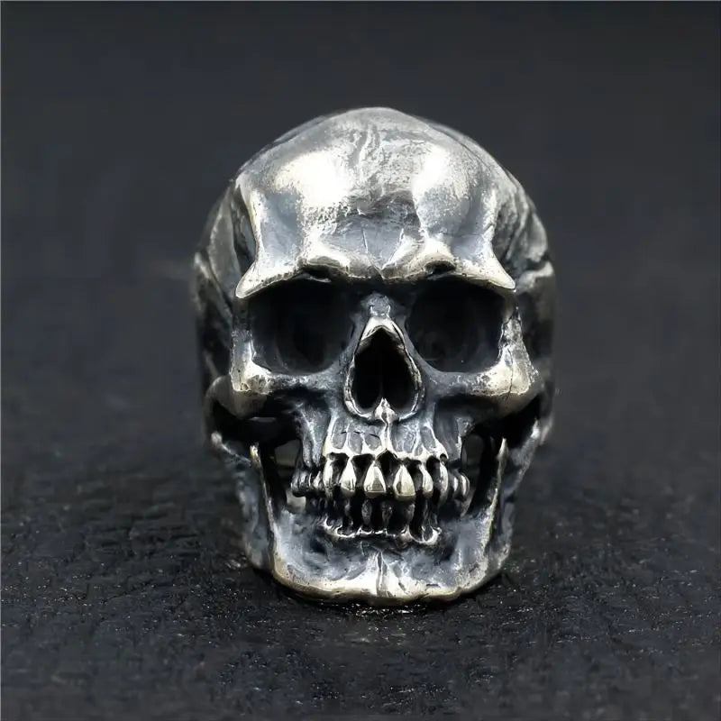 Anillo Punk de Acero con Calavera