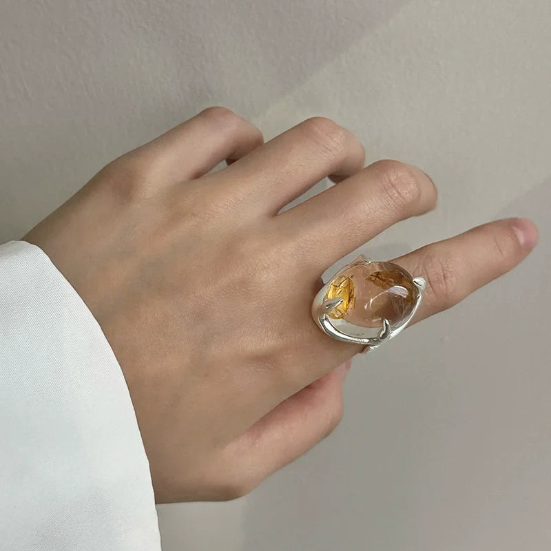 Anillo Brutalista Geométrico