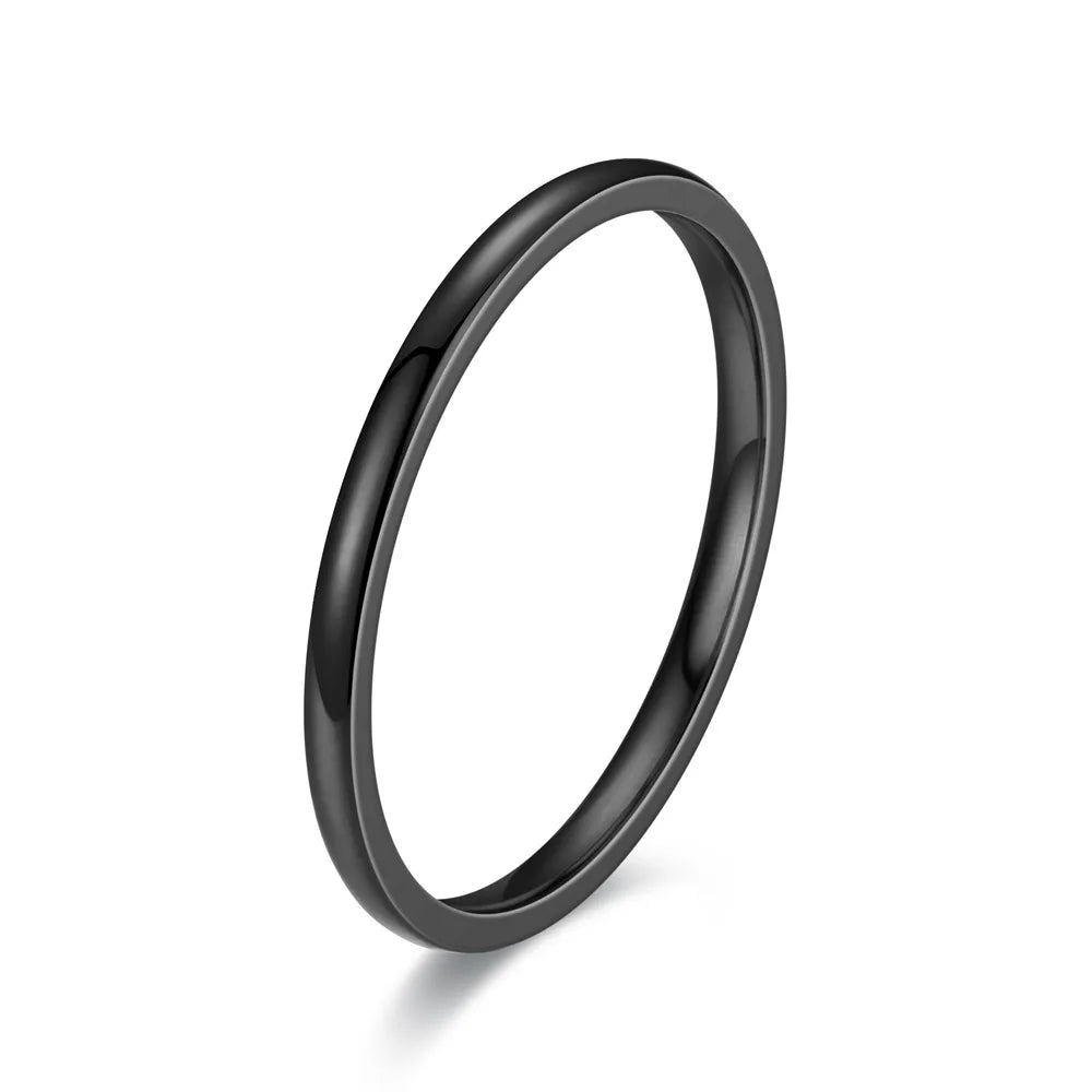 Anillo Negro Mate de Acero