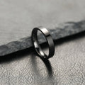 Anillo Negro Mate de Acero