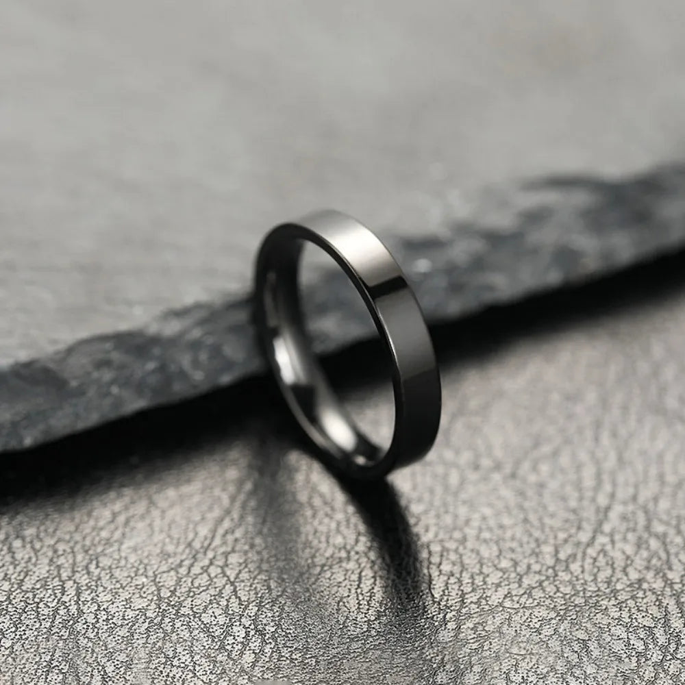 Anillo Negro Mate de Acero