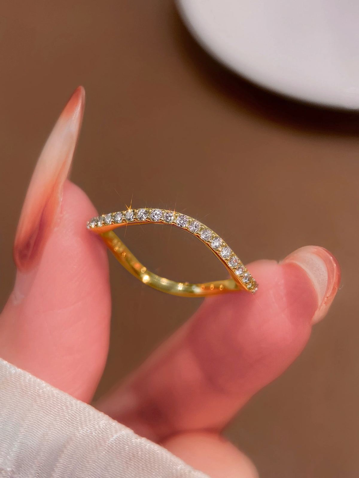 Anillo Apilable de Plata 925 con Circonitas