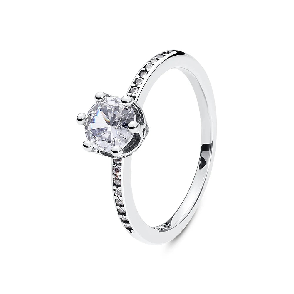 Anillo de Plata 925 con Corazón y Corona