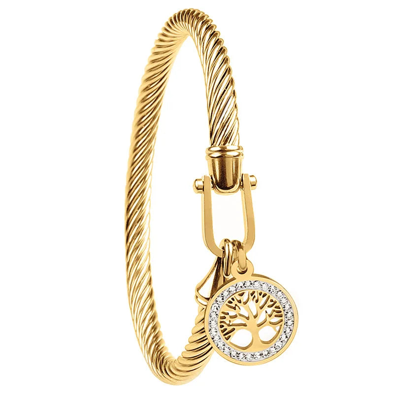 Pulsera de Acero con Concha Negra
