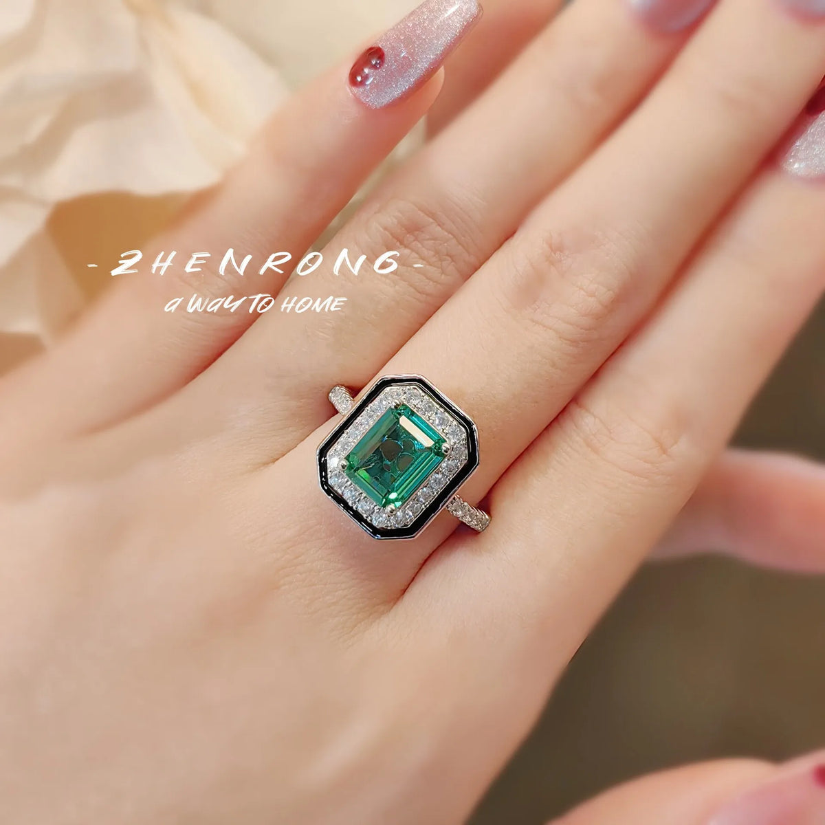 Conjunto Princesa de Plata 925 con Esmalte Negro