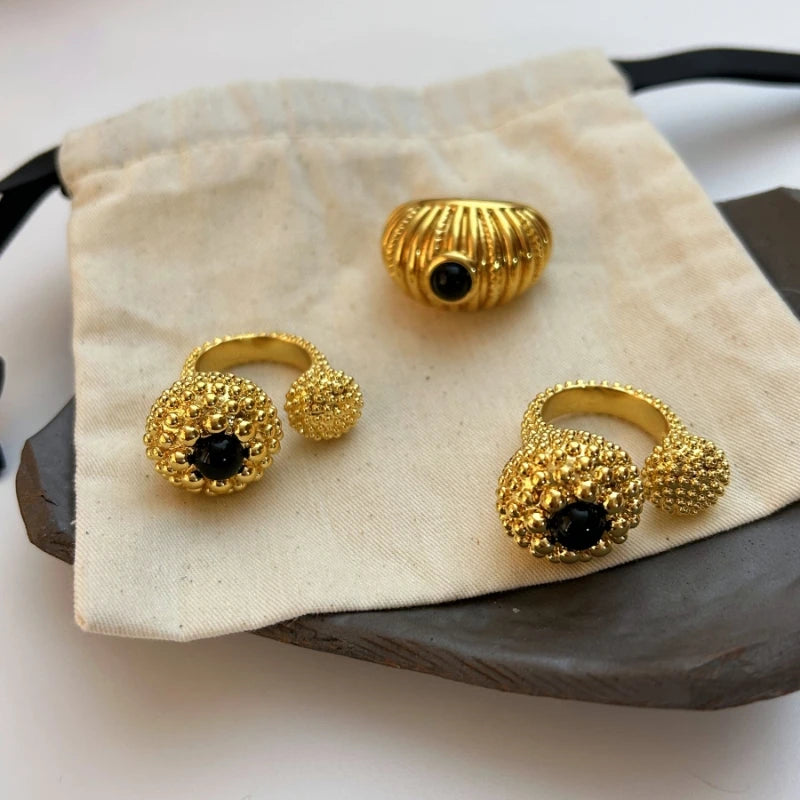 Anillo Brutalista Geométrico