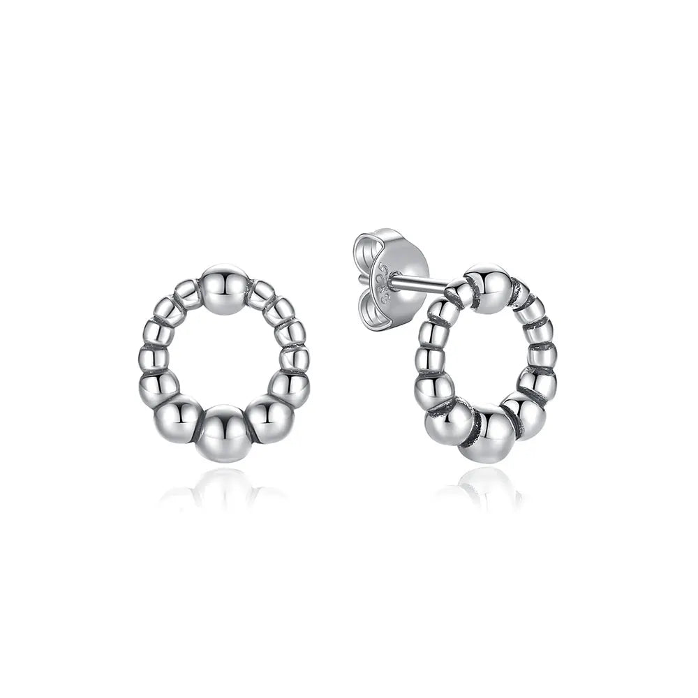 Aros de Corazón de Plata 925 en Oro Rosa