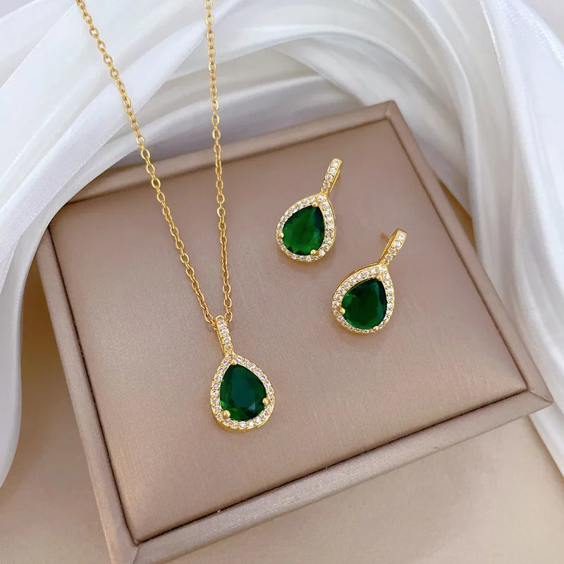 Conjunto de Acero con Cristal Austríaco