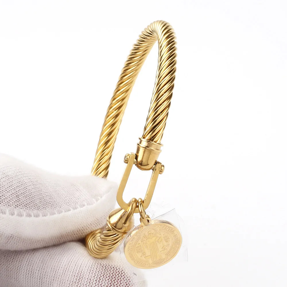 Pulsera de Acero con Concha Negra