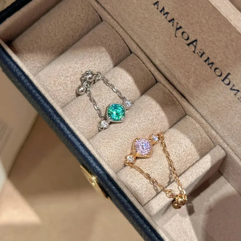 Anillo Clásico de Plata 925 con Piedra Paraíba