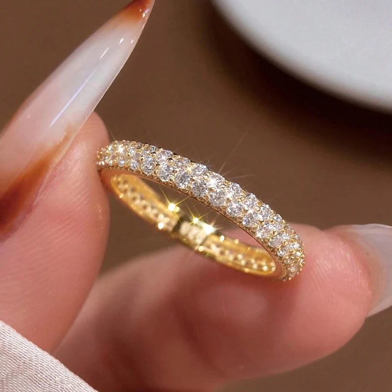 Anillo Apilable de Plata 925 con Circonitas