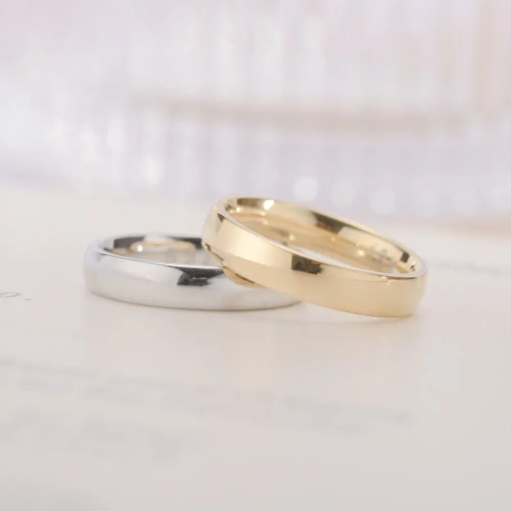 Anillos de Pareja Dorado y Plateado