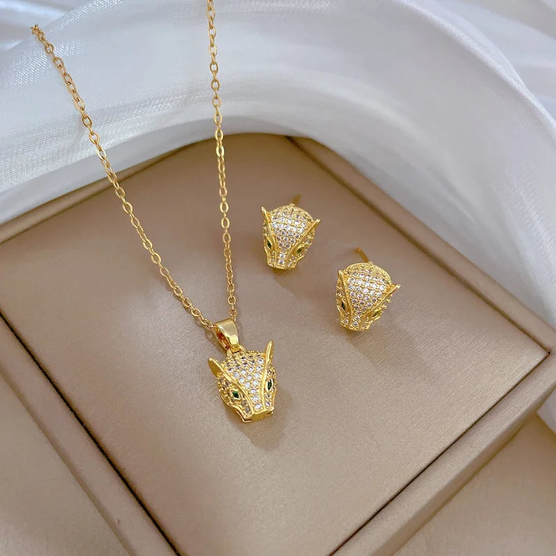 Conjunto de Acero con Cristal Austríaco