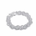 Pulsera Trenzada de Plata 925 con Círculo y Cruz