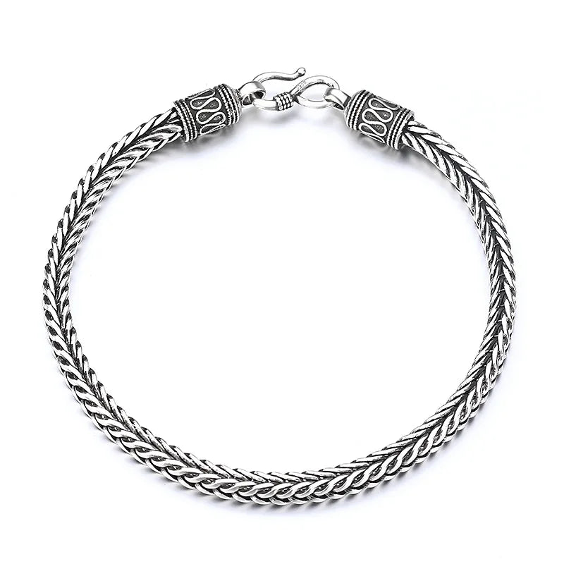 Pulsera Retro Clásica de Plata 925