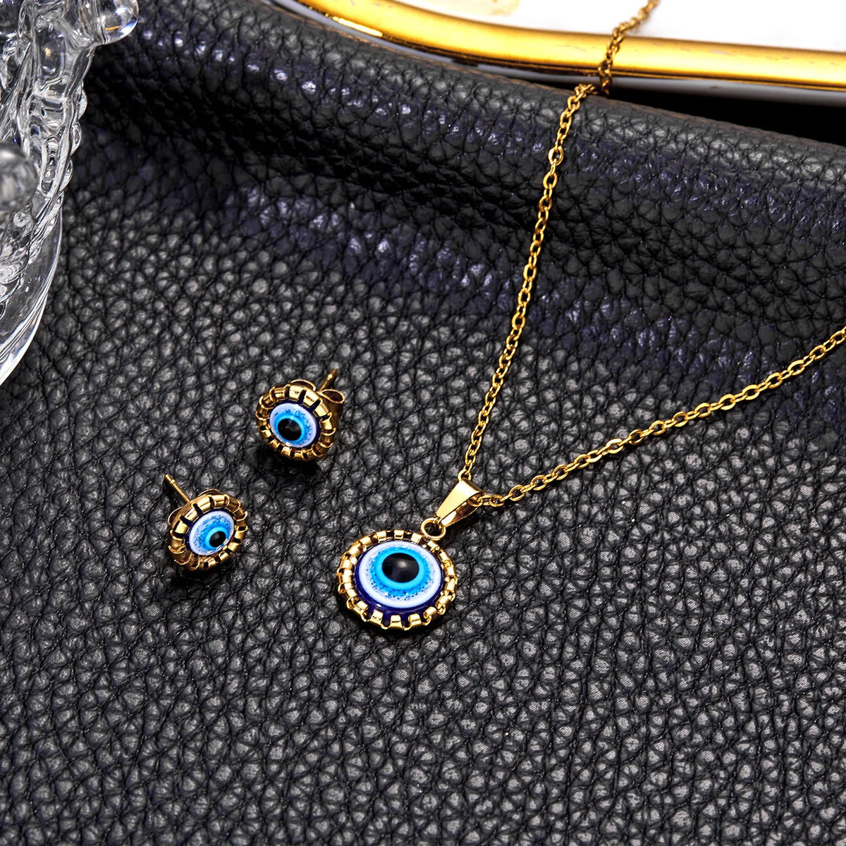 Conjunto de Acero con Ojo Turco y Sol