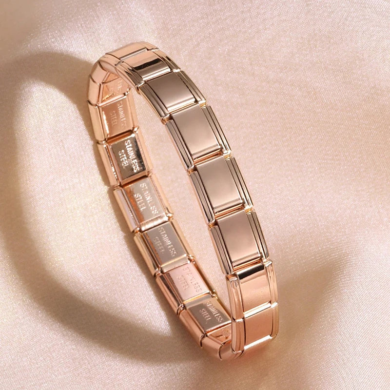 Pulsera Modular Italiana de Acero de 9 mm