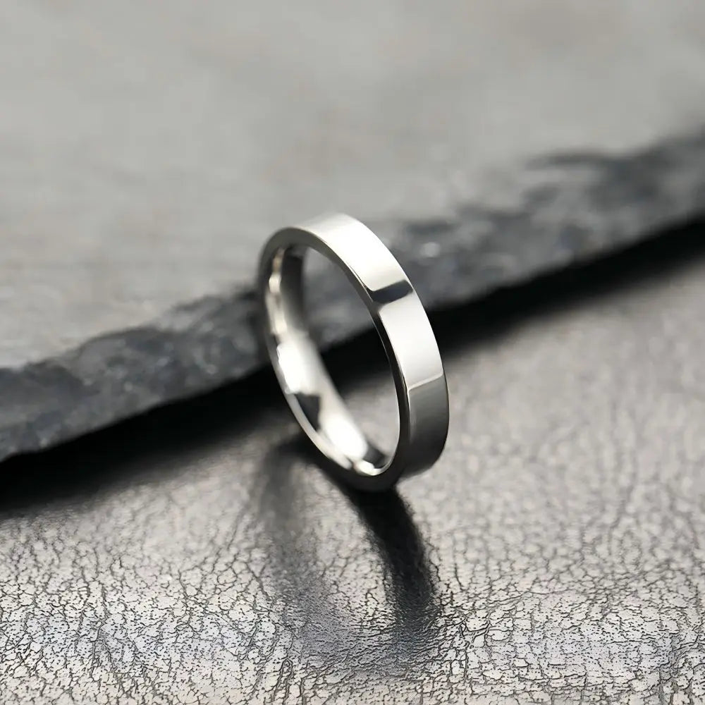 Anillo Negro Mate de Acero