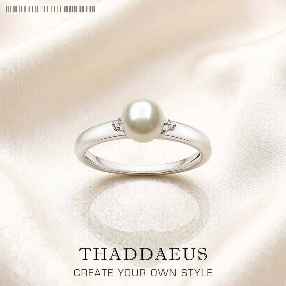 Anillo de Plata 925 con Perlas y Circón