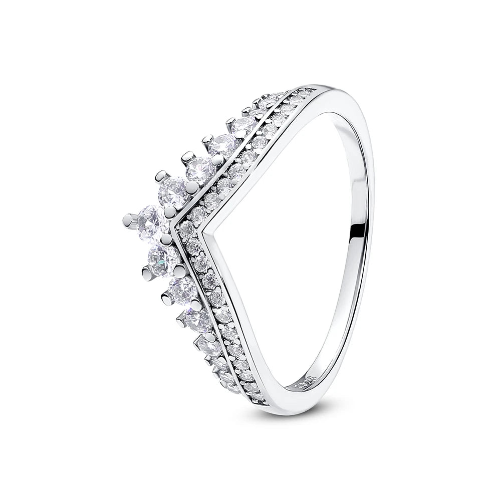 Anillo de Plata 925 con Corazón y Corona