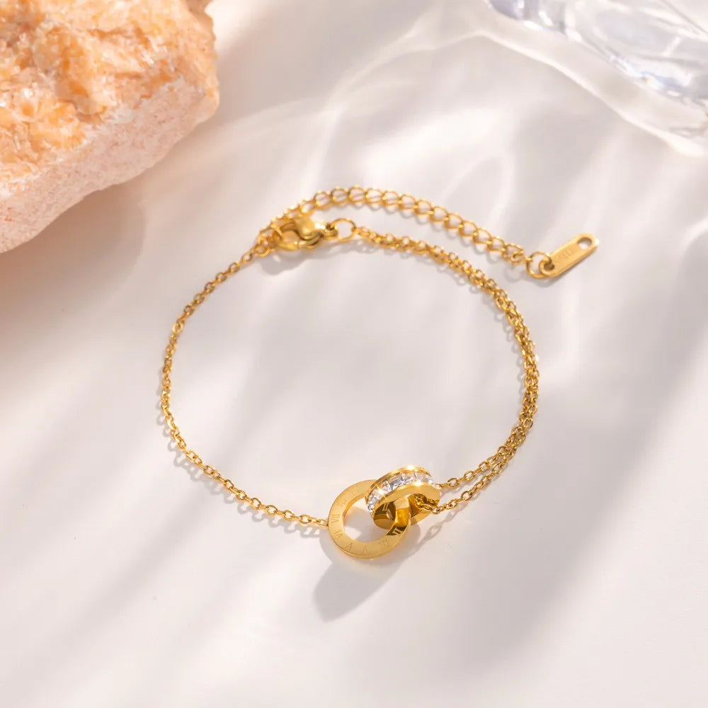 Pulsera Abierta con Números Romanos