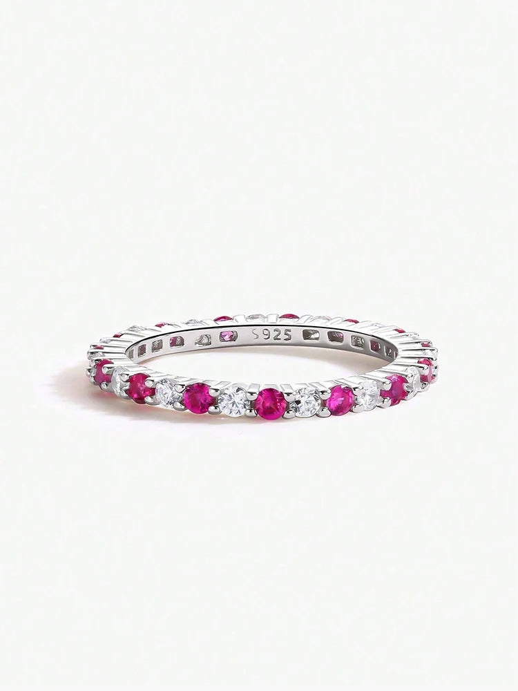 Anillo Apilable de Plata 925 con Circonitas